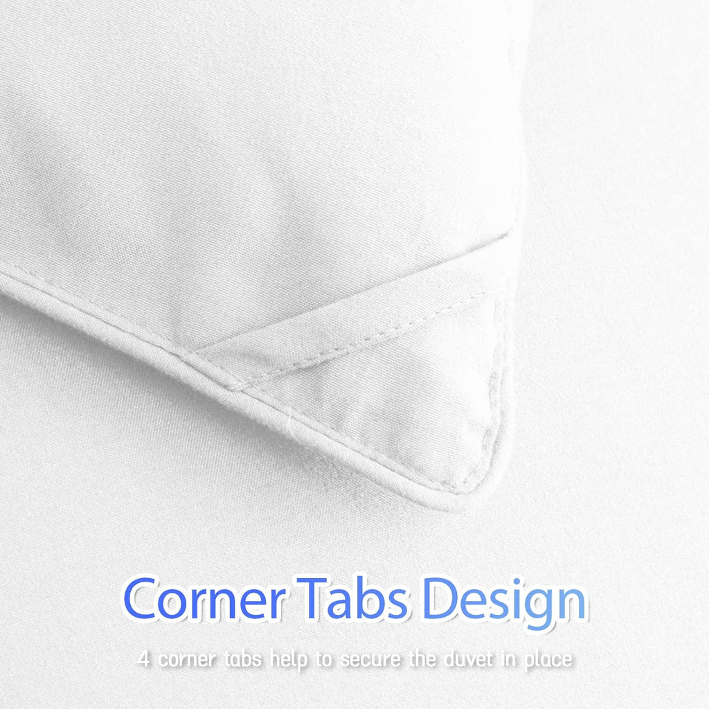 Queen Size Comforter Duvet Insert - All Season White Quilted down Alternative Bedding Comforter with Corner Tabs - Winter Summer Fluffy Soft - Machine Washable
