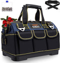 16 in Heavy Duty Tool Bag with 1 Mini Tool Box,Waterproof Tool Tote Bag with Adjustable Shoulder Strap,Large Capacity Tool Organizer Bag for Men,Carrier and Organizer,Blue