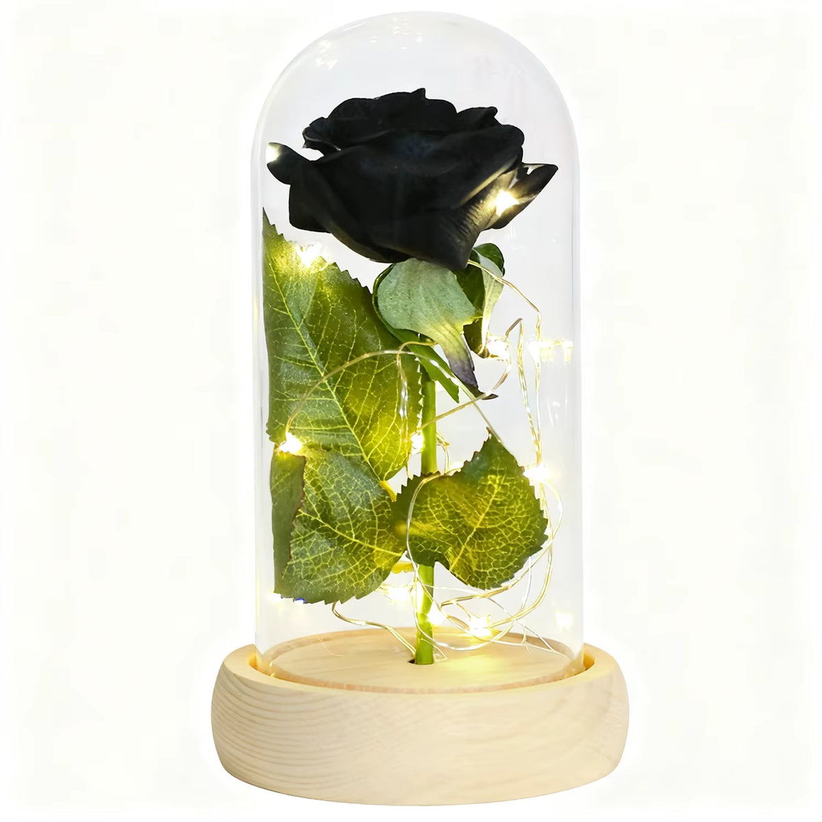 Gifts for Women Beauty and the Beast Preserved Roses in Glass Galaxy Rose LED Light Artificial Flower Birthday Gift for Girls