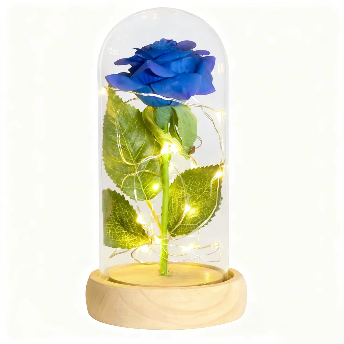 Gifts for Women Beauty and the Beast Preserved Roses in Glass Galaxy Rose LED Light Artificial Flower Birthday Gift for Girls