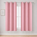 Baby Pink Blackout Curtains/42 X 63 Inch/Set of Two Panels Grommet Bedroom Curtains