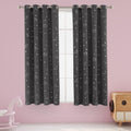 Dinosaur and Star Foil Print Blackout Curtains for Kids Room