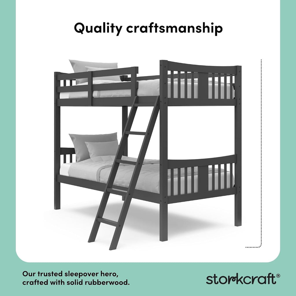 Caribou Twin-Over-Twin Bunk Bed, Gray