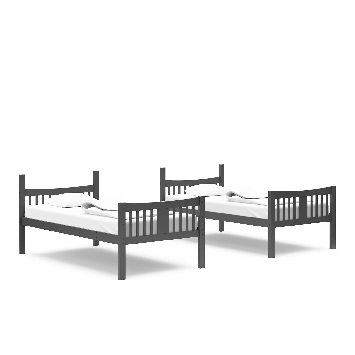Caribou Twin-Over-Twin Bunk Bed, Gray