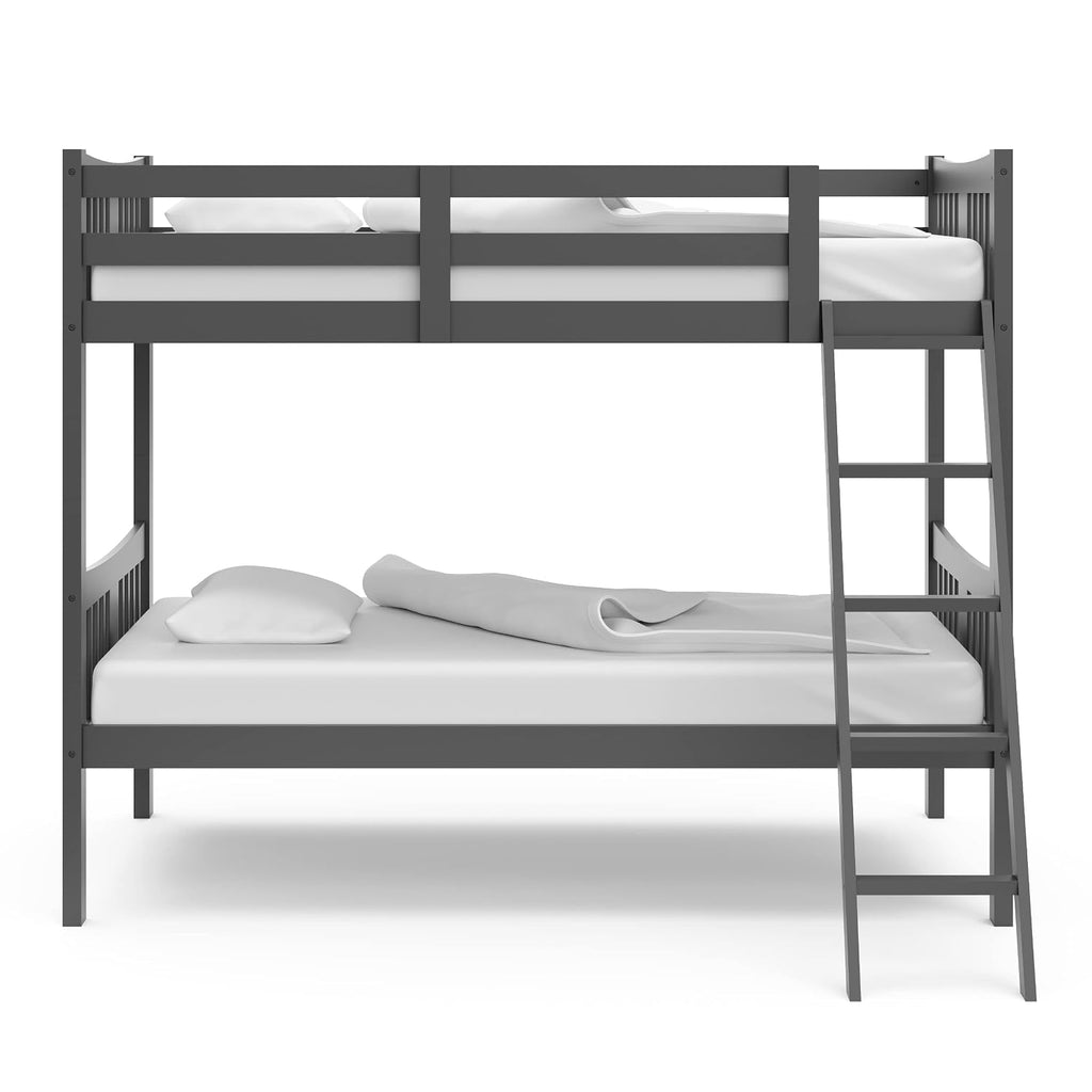 Caribou Twin-Over-Twin Bunk Bed, Gray