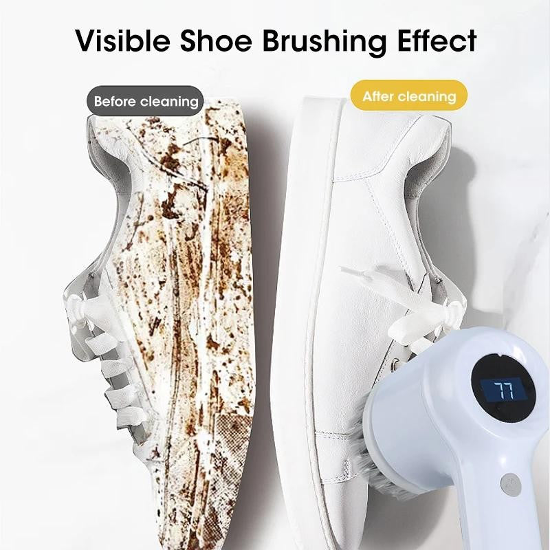 2025 Cordless Electric Spin Scrubber with 5 Brushes,Ipx7 Waterproof Rechargeable