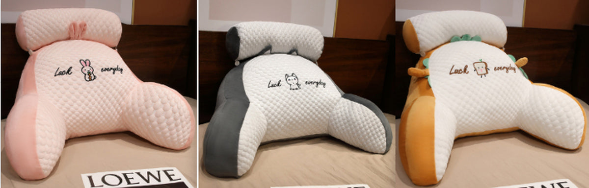 Sofa Fluffy Cushion Luncheon Pillow Triangle Reading Cushion Bedside Soft Large Backrest Lumbar Cushion Office Chair Cushion