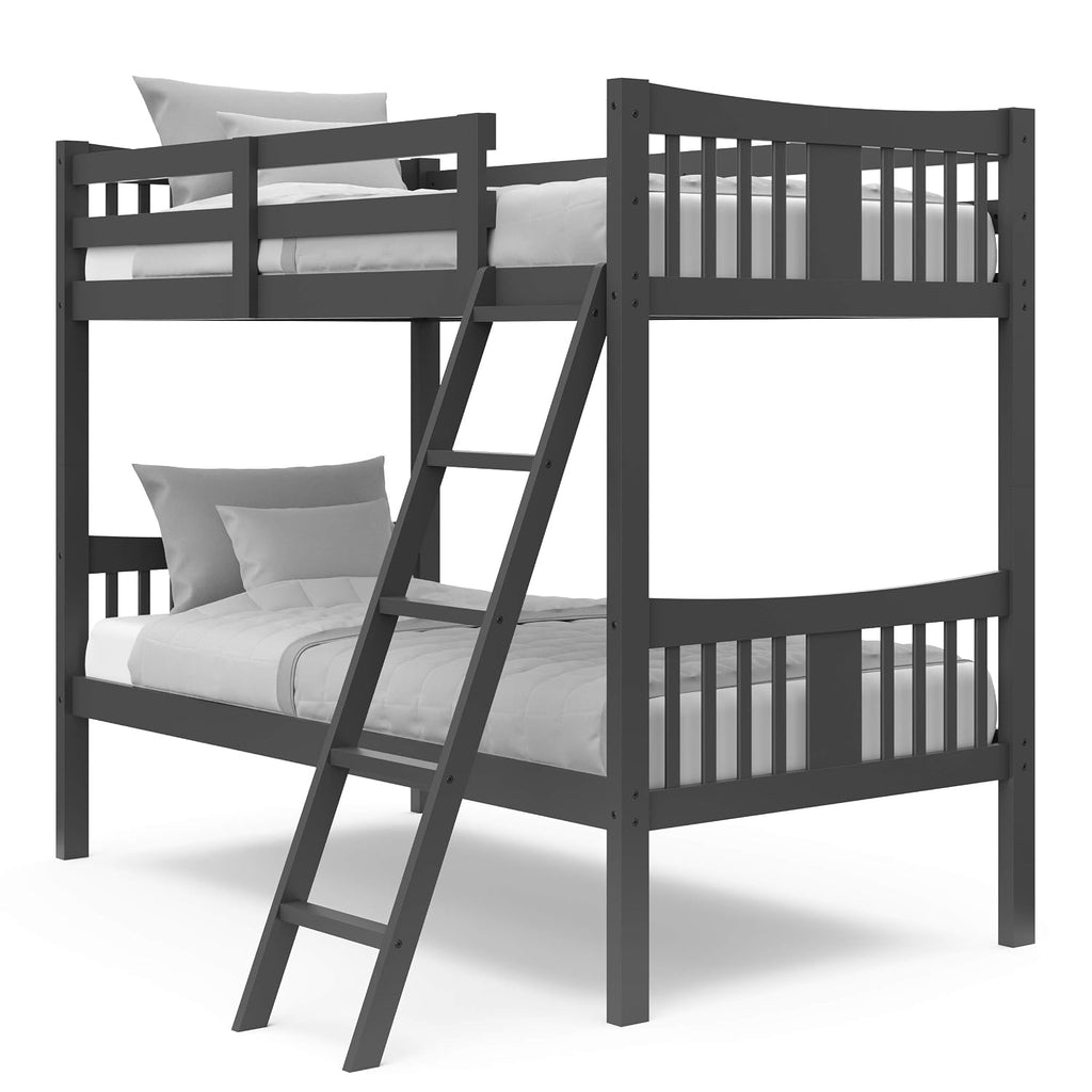 Caribou Twin-Over-Twin Bunk Bed, Gray