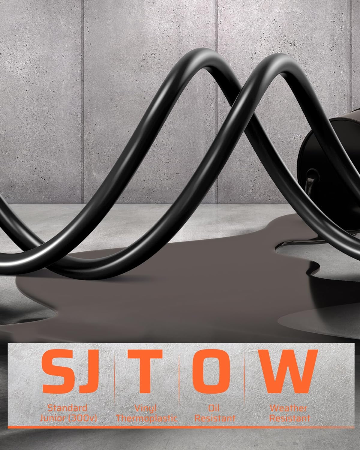 40FT Retractable Extension Cord Reel, 12AWG/3C SJTOW, UL Listed