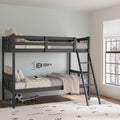 Caribou Twin-Over-Twin Bunk Bed, Gray