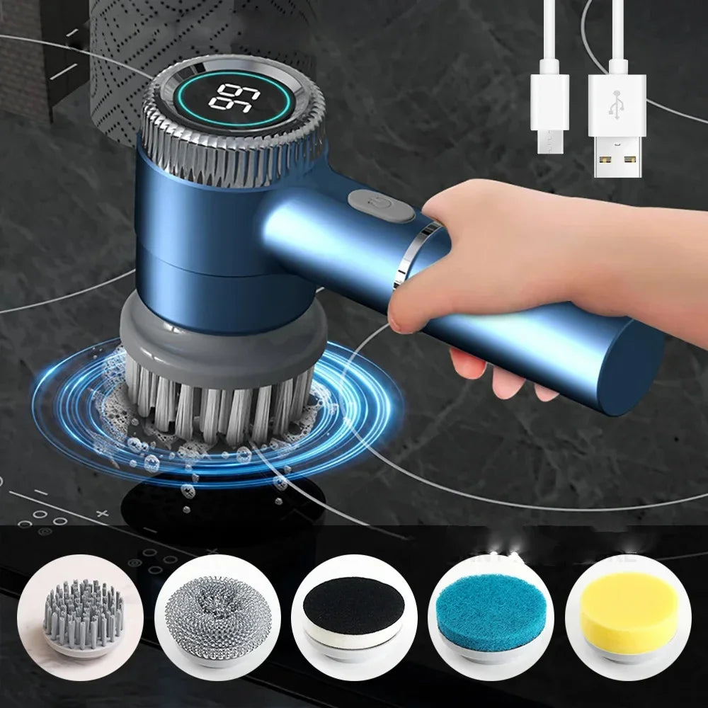 Bathroom Professional Cleaning Automatic Handheld Rechargeable Electric Cleaning Brush Kitchen Dishwashing