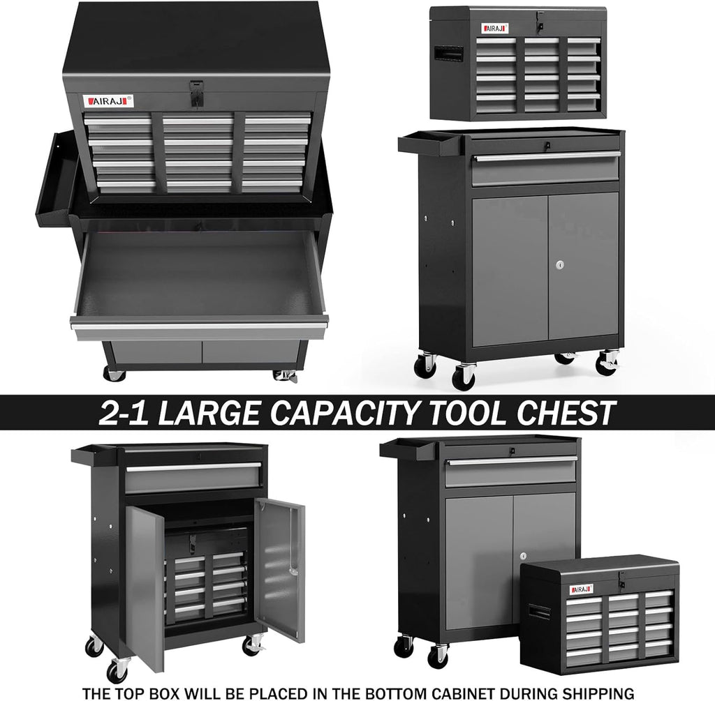 Tool Chest 7-Drawers, 40'' H Rolling Tool Chest with Wheels