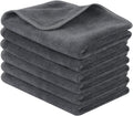 Microfiber Cleaning Cloth, 12X12 Inch, Slate Grey, 6 Pack