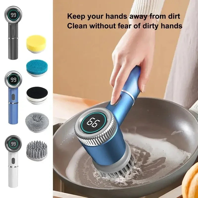 Bathroom Professional Cleaning Automatic Handheld Rechargeable Electric Cleaning Brush Kitchen Dishwashing